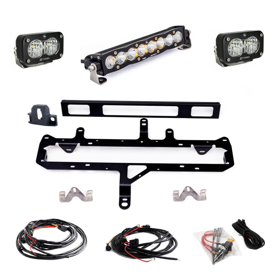 Toyota S8 10" Light Bar / S2 Pro TRD Pro Grille Conversion Light Kit - 2024-2026 Toyota Tacoma