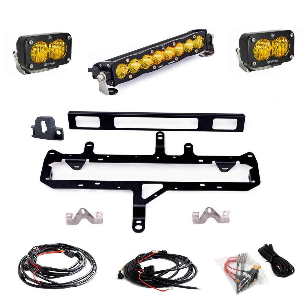 Toyota S8 10" Light Bar / S2 Pro TRD Pro Grille Conversion Light Kit - 2024-2026 Toyota Tacoma