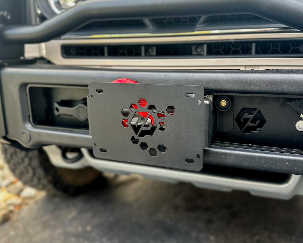 GP Ineos Grenadier Winch Kit - Front License Plate Mounting Kit