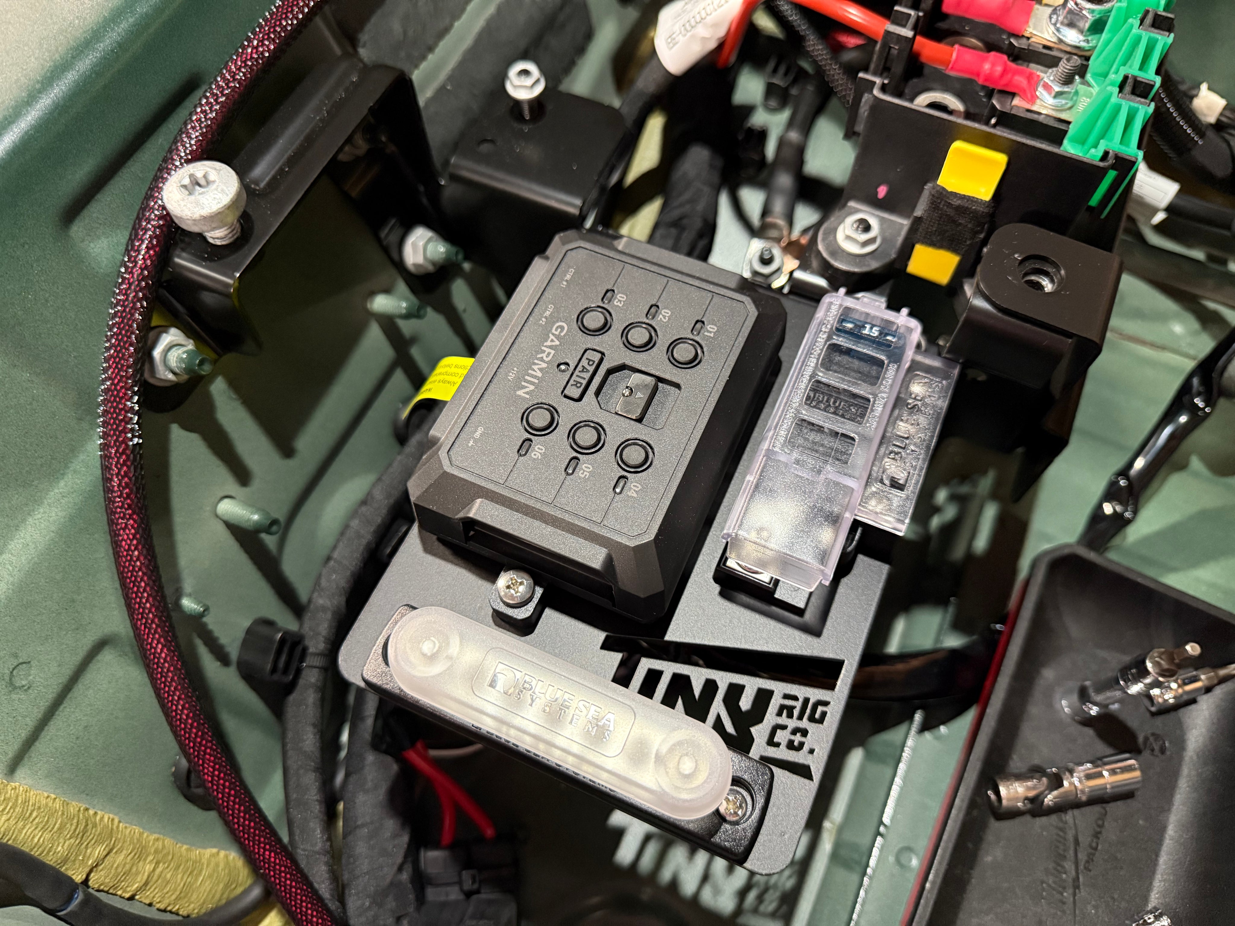 Ineos Grenadier Garmin Powerswitch Mount. Grenadier Electrical Installation