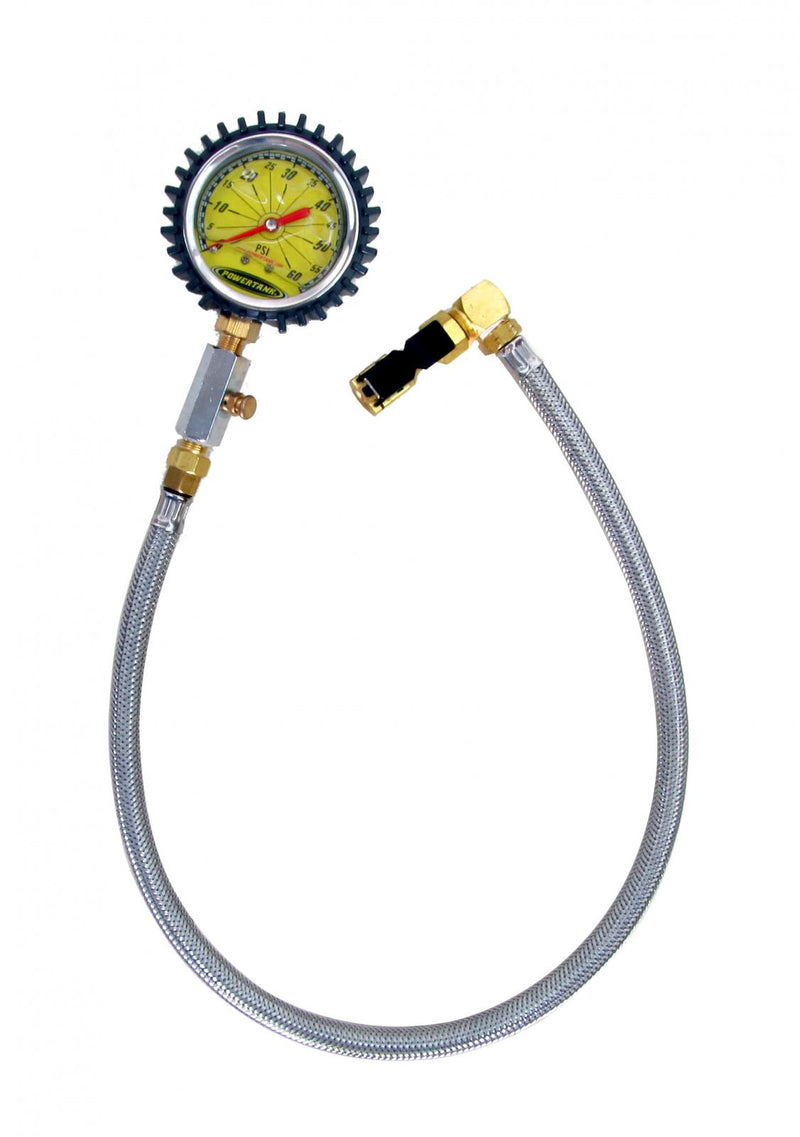 Tire Pressure Gauge Hands Free 60 PSI 24 Inch Hose Power Tank