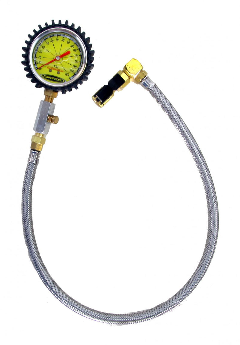 Tire Pressure Gauge Hands Free 160 PSI 24 Inch Hose Power Tank