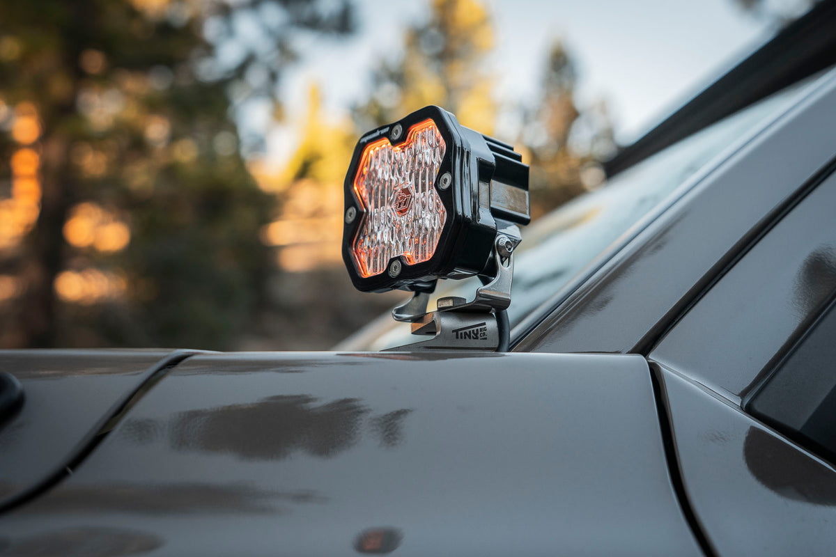 Tiny Rig Co | Stainless A-Pillar Ditch Light Bracket for 4Runner 6th Gen 2025+