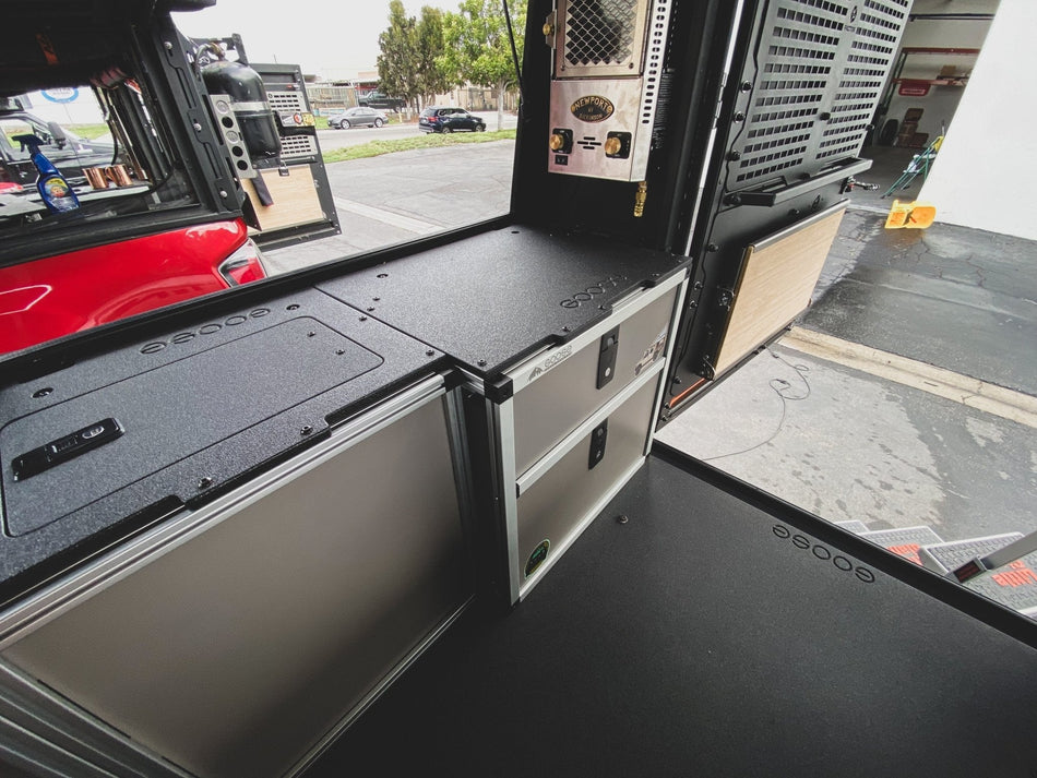 Alu-Cab Alu-Cabin Canopy Camper - Toyota Tundra 2022-Present 3rd Gen. - Rear Double Drawer Module