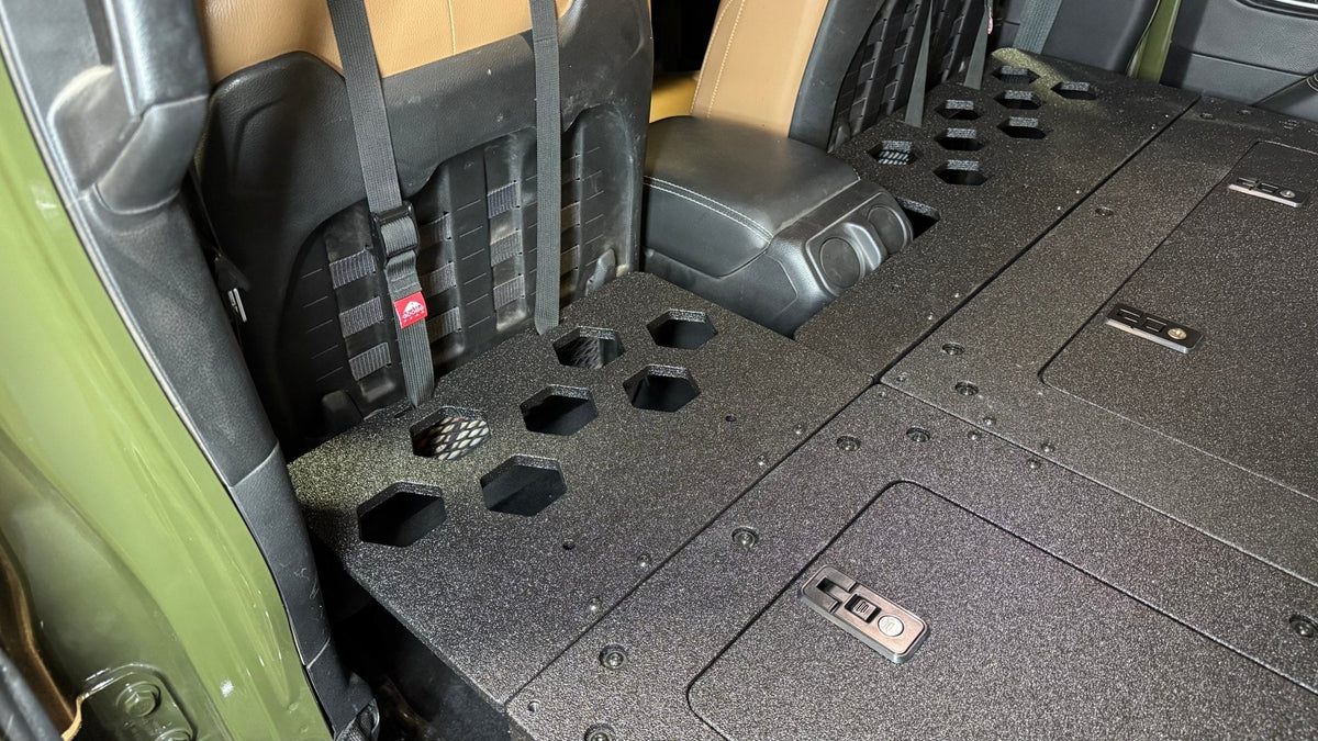 Jeep Wrangler 2018-2023 JLU 4 Door - Second Row Seat Delete Plate System - 8" or 10" Module Based
