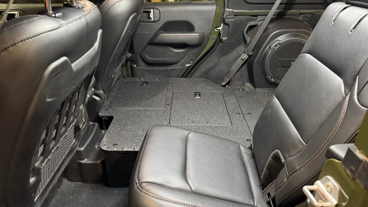 Jeep Wrangler 2018-2023 JLU 4 Door - Second Row Seat Delete Plate System - V2