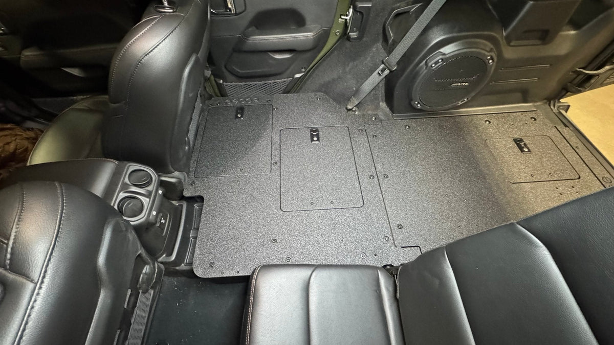 Jeep Wrangler 2018-2023 JLU 4 Door - Second Row Seat Delete Plate System - V2