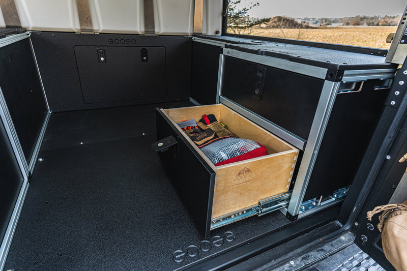 Alu-Cab Canopy Camper Version 2.0 Double Drawer Module Tacoma 2005-Present 2nd and 3rd Gen