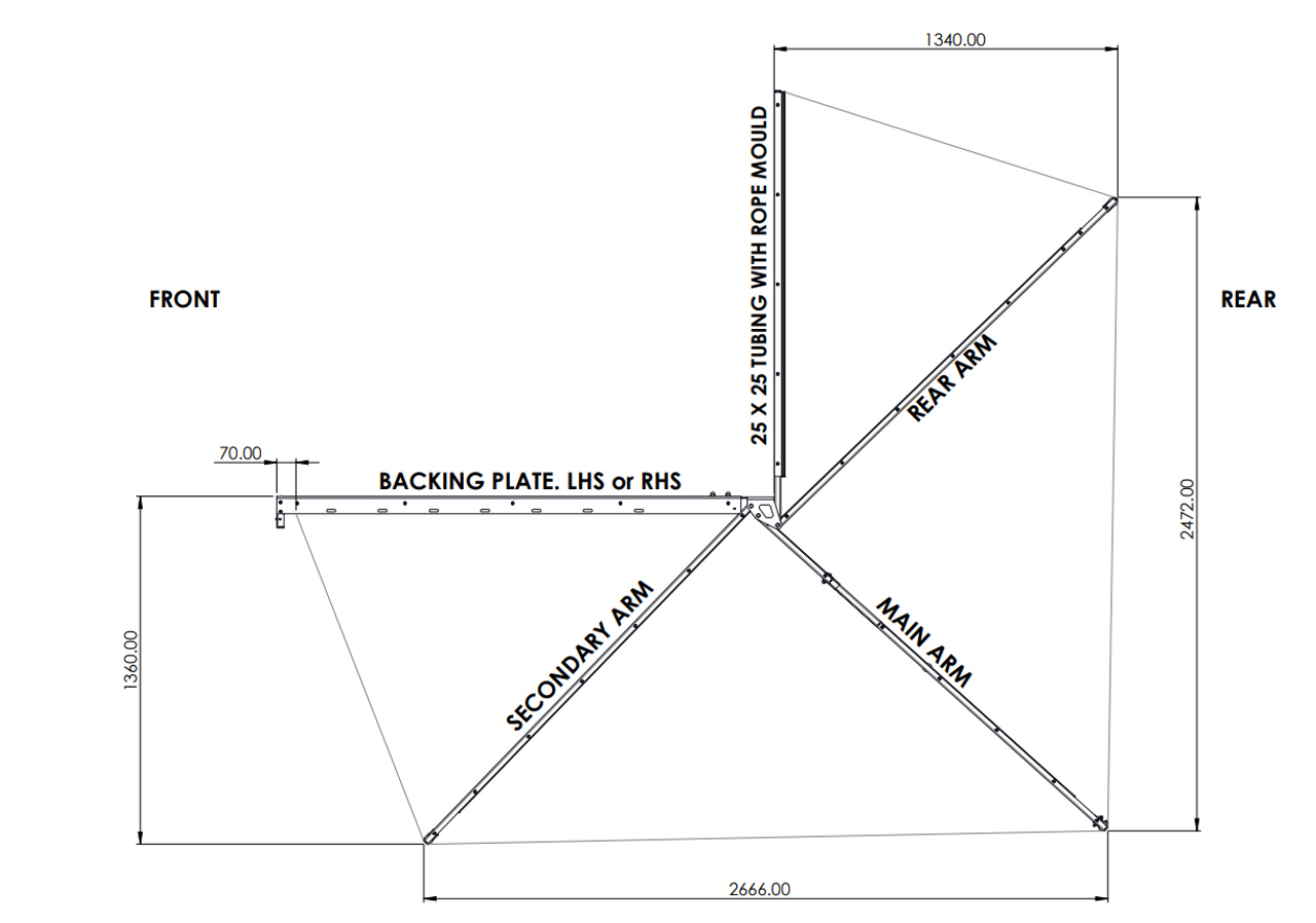 Alu-Cab 2M 270 Shadow Awning